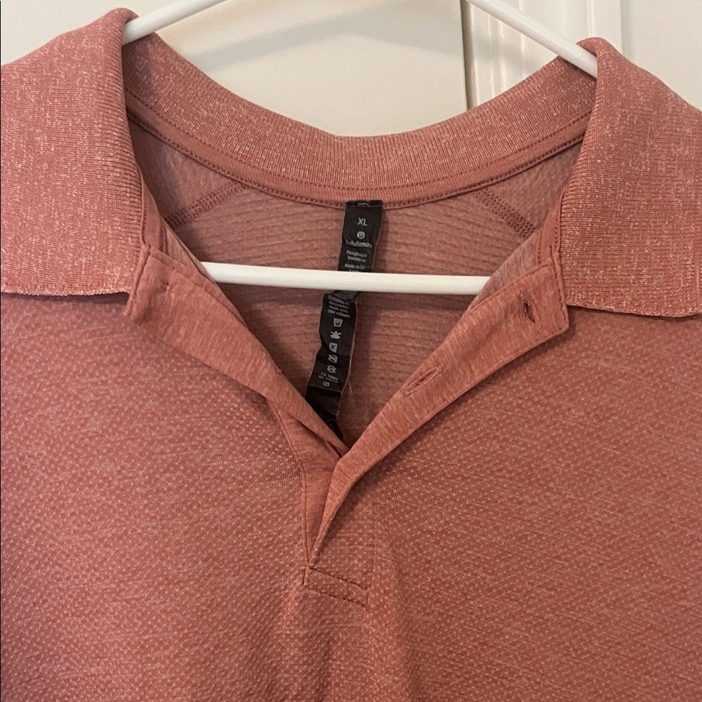 Lululemon Men's Polo Shirt - Dusty Rose